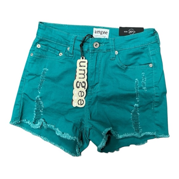 Umgee - NWT - Women's Teal Shorts - Picture 1 of 2